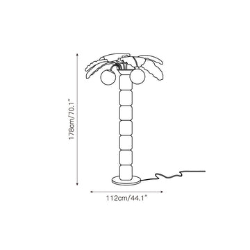 Palm Beach Outdoor Floor Lamp – detail 4 — Dimension drawings 2