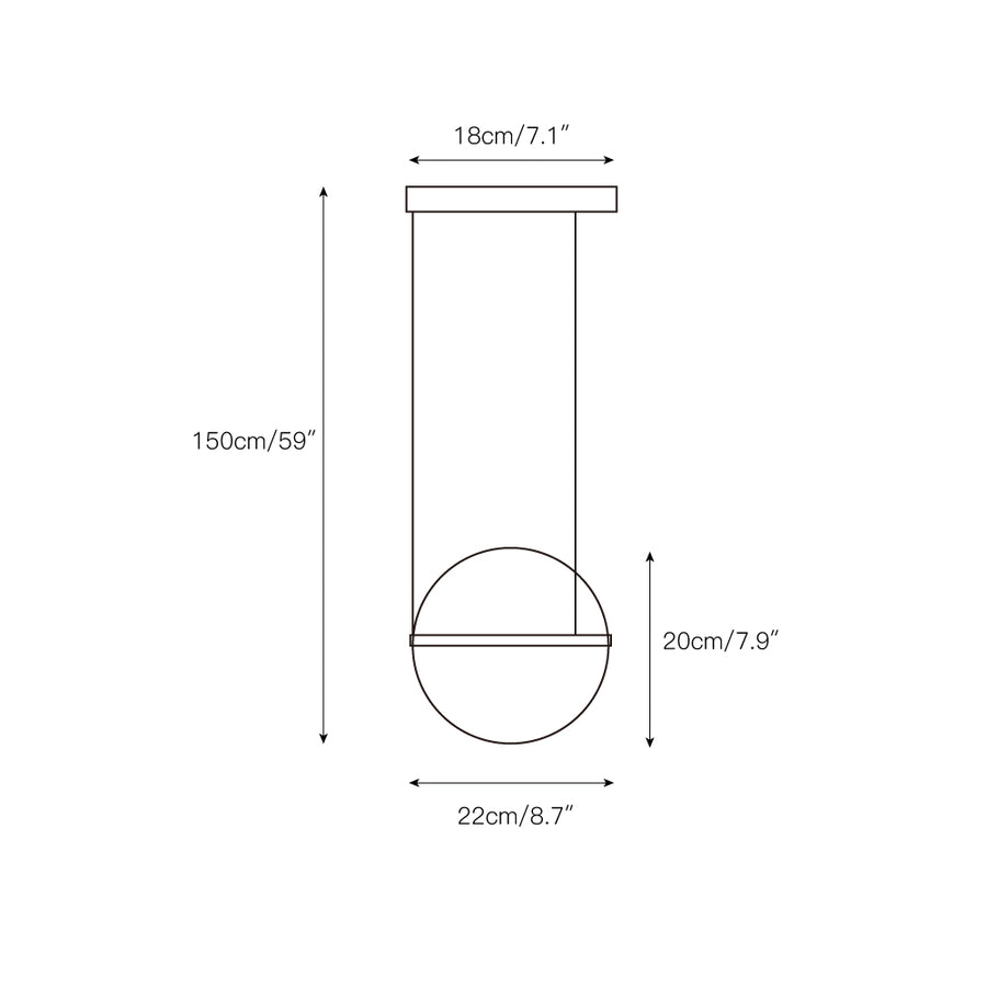 Palma Pendant Lamp – detail 5 — Dimension drawings 1