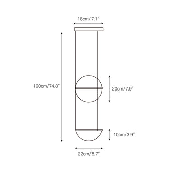 Palma Pendant Lamp – detail 6 — Dimension drawings 2