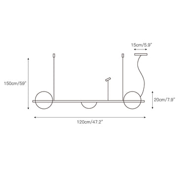 Palma Pendant Lamp – detail 8 — Dimension drawings 4