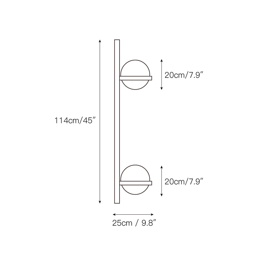 Palma Wall Lamp – detail 6 — Dimension drawings 3
