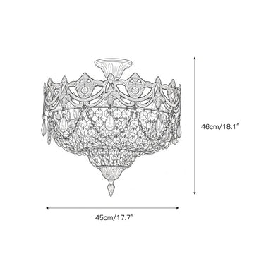 Palwa Crystal Ceiling Lamp – detail 3 — Dimension drawings 1
