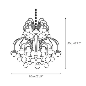 Palwa Murano Chandelier – detail 5 — Dimension drawings 2