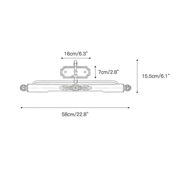 Pania Brass Wall Lamp – detail 4 — Dimension drawings 2