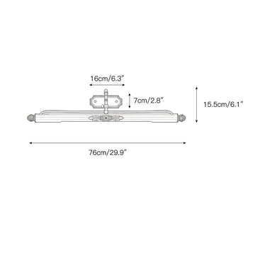 Pania Brass Wall Lamp – detail 5 — Dimension drawings 3