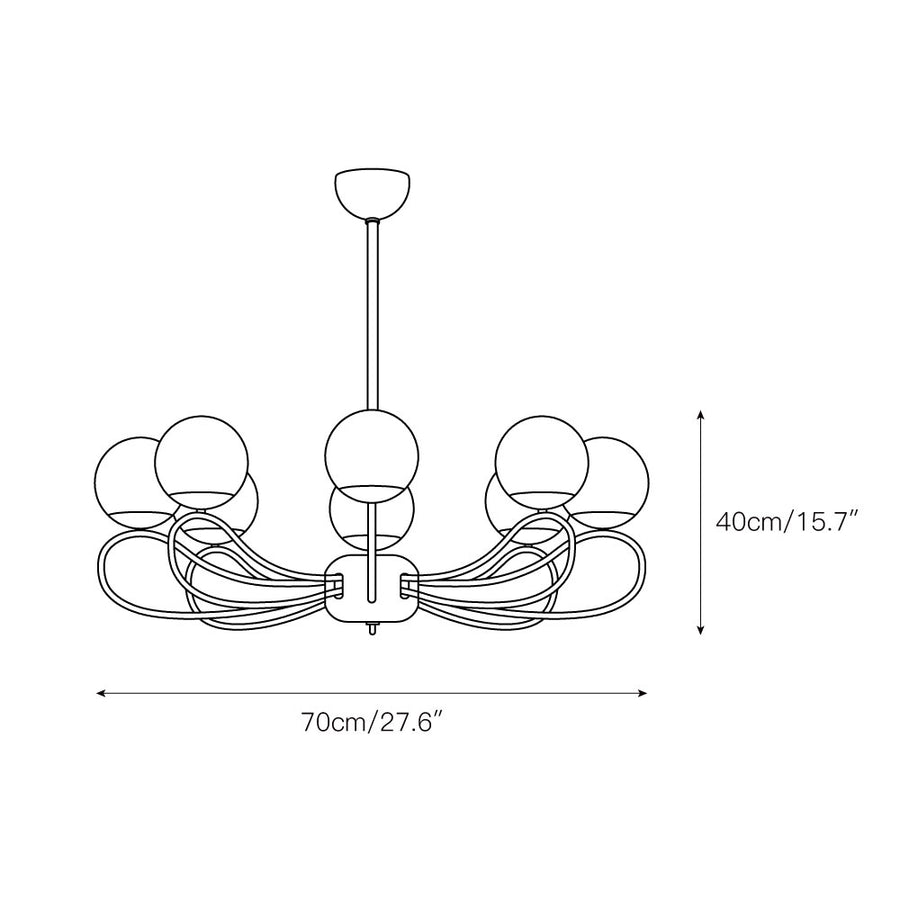 Papillon Chandelier – detail 3 — Dimension drawings 1