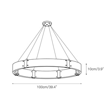 Parallel Ring Chandelier – detail 6 — Dimension drawings 4