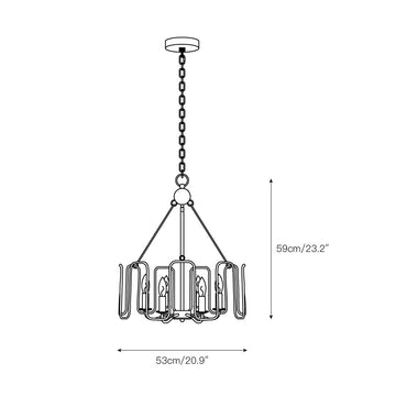 Parmer Chandelier – detail 3 — Dimension drawings 1