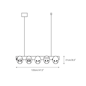 Party Chandelier – detail 3 — Dimension drawings 1