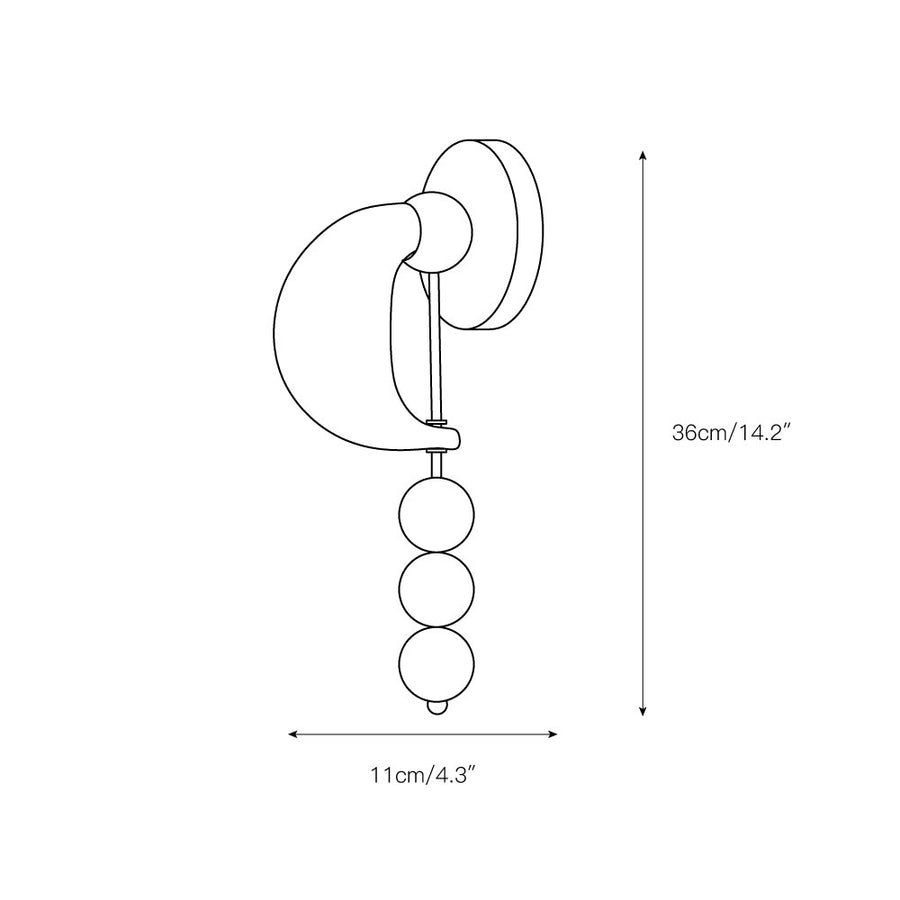 Patty Wall Lamp – detail 3 — Dimension drawings 1