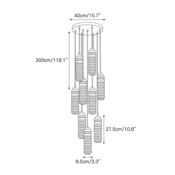 Payson Alabaster Cluster Chandelier – detail 7 — Dimension drawings 5