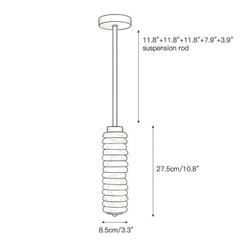 Payson Alabaster Pendant Lamp – detail 3 — Dimension drawings 1