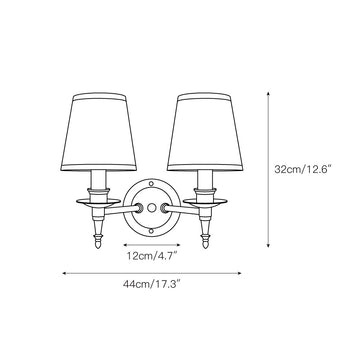 Charleston Wall Lamp – detail 4 — Dimension drawings 2