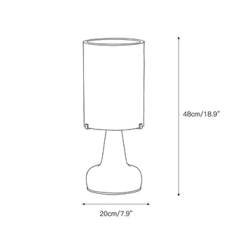 Pear Shaped Alabaster Table Lamp – detail 3 — Dimension drawings 1