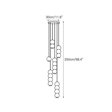 Pearl Alabaster Chandelier – detail 14 — Dimension drawings 12
