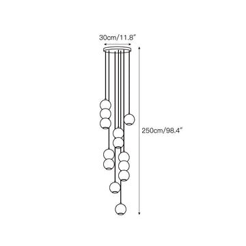 Pearl Alabaster Chandelier – detail 17 — Dimension drawings 15