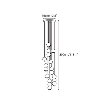 Pearl Alabaster Chandelier – detail 22 — Dimension drawings 20