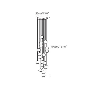 Pearl Alabaster Chandelier – detail 24 — Dimension drawings 22