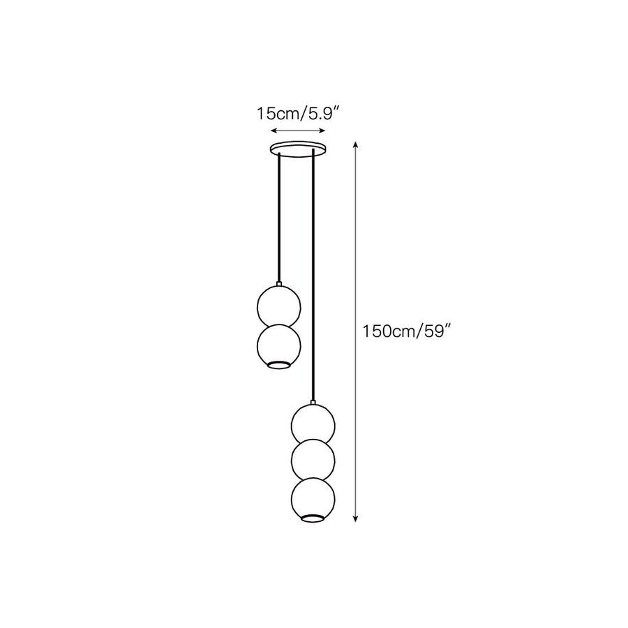 Pearl Alabaster Chandelier – detail 6 — Dimension drawings 4