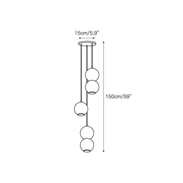 Pearl Alabaster Chandelier – detail 7 — Dimension drawings 5