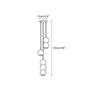 Pearl Alabaster Chandelier – detail 8 — Dimension drawings 6