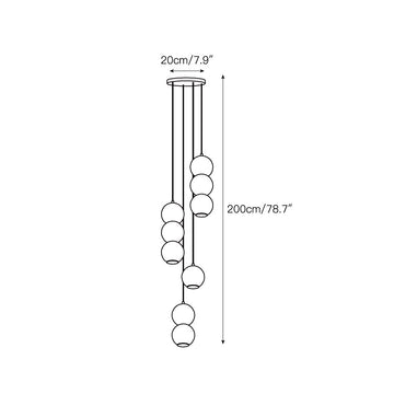 Pearl Alabaster Chandelier – detail 10 — Dimension drawings 8
