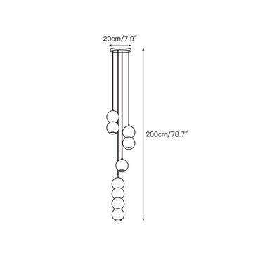 Pearl Alabaster Chandelier – detail 9 — Dimension drawings 7
