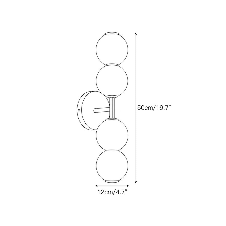 Pearl Alabaster Wall Sconce – detail 4 — Dimension drawings 2