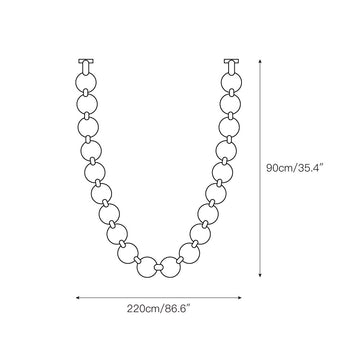 Pearl Necklace Chandelier – detail 5 — Dimension drawings 3