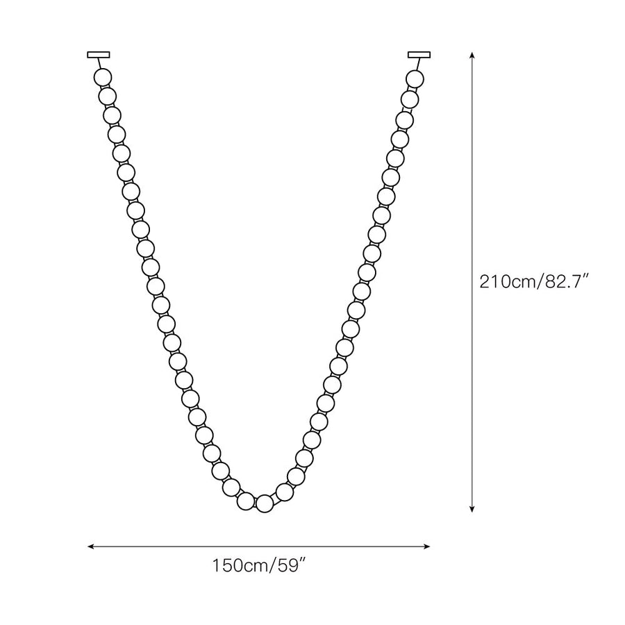 Pearl Necklace Chandelier – detail 9 — Dimension drawings 7