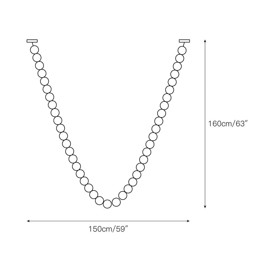Pearl Necklace Chandelier – detail 8 — Dimension drawings 6