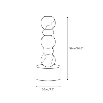 Pearl Xyx Alabaster Table Lamp – detail 3 — Dimension drawings 1