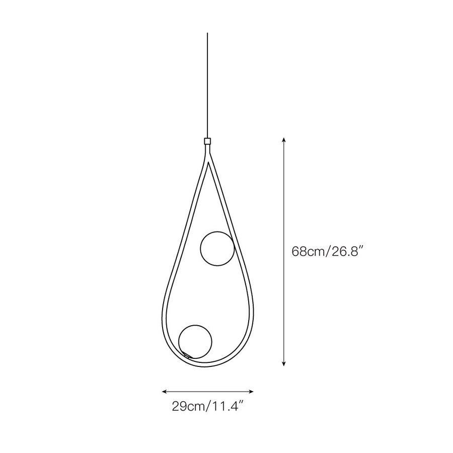 Pearls Pendant Lamp – detail 3 — Dimension drawings 1