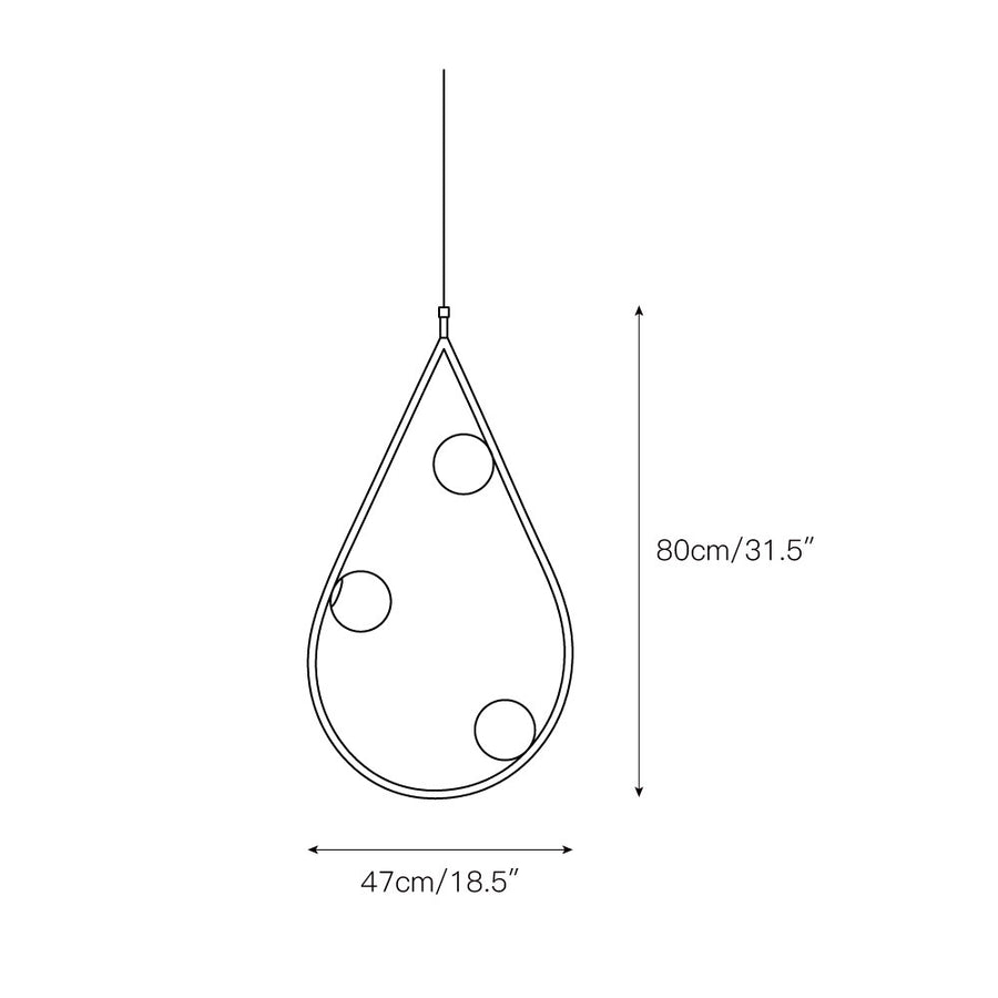 Pearls Pendant Lamp – detail 4 — Dimension drawings 2