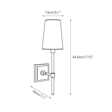 Hillsdale Wall Lamp – detail 3 — Dimension drawings 1