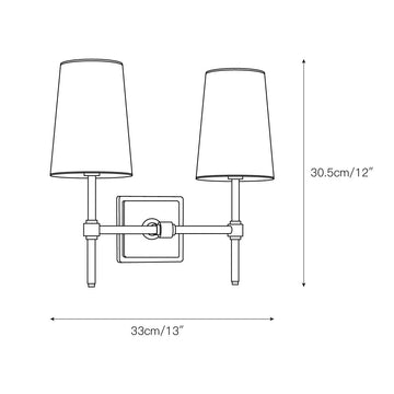 Hillsdale Wall Lamp – detail 4 — Dimension drawings 2