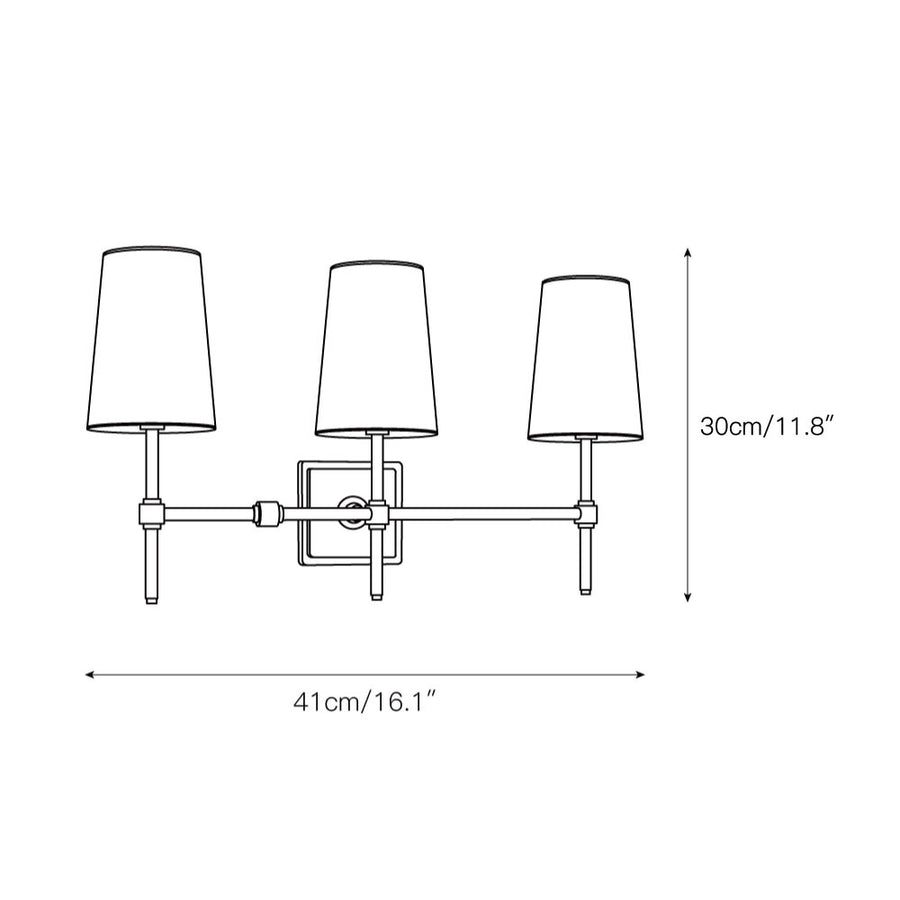 Hillsdale Wandleuchte — Dimension drawings 1
