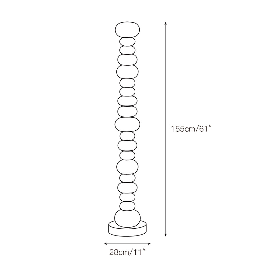 Pebbles Candy Floor Lamp – detail 4 — Dimension drawings 1