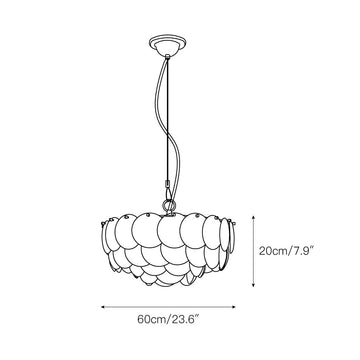 Pembridge Chandelier – detail 3 — Dimension drawings 1