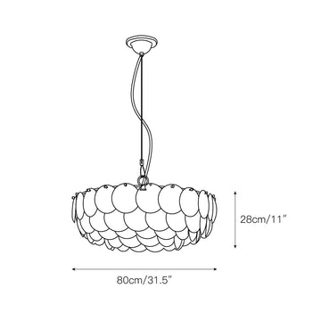 Pembridge Chandelier – detail 4 — Dimension drawings 2