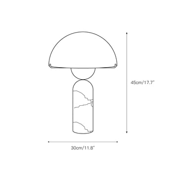 Peono Alabaster Table Lamp – detail 3 — Dimension drawings 1