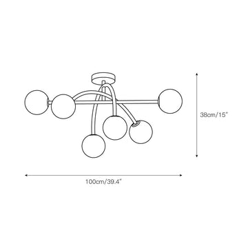 Perry Ceiling Lamp – detail 3 — Dimension drawings 1