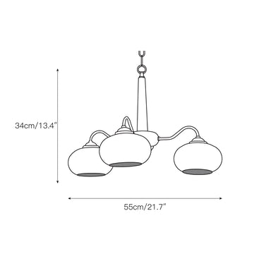 Persimmon Chandelier – detail 3 — Dimension drawings 1