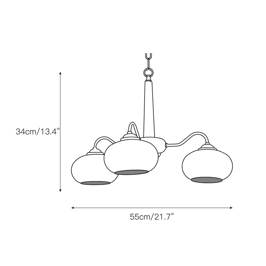Persimmon Chandelier – detail 3 — Dimension drawings 1
