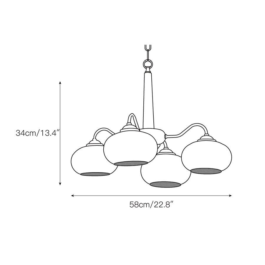 Persimmon Chandelier – detail 4 — Dimension drawings 2