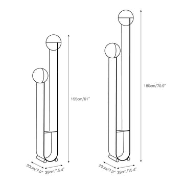 Pete & Nora Floor Lamp – detail 3 — Dimension drawings 1