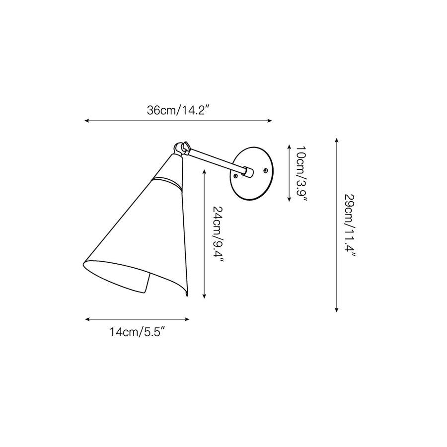 Petite Magari Wall Lamp – detail 3 — Dimension drawings 1