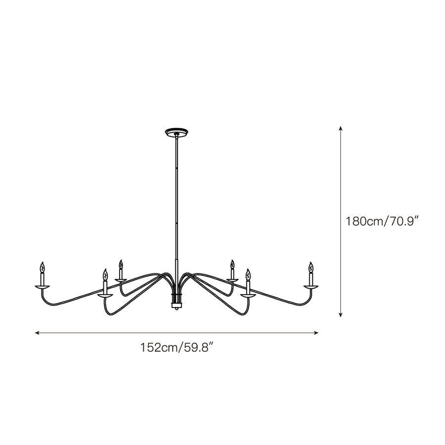 Philomena Chandelier – detail 4 — Dimension drawings 2