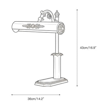 Piano Mate Table Lamp – detail 3 — Dimension drawings 1