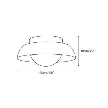Piedra Travertine Ceiling Lamp – detail 3 — Dimension drawings 1